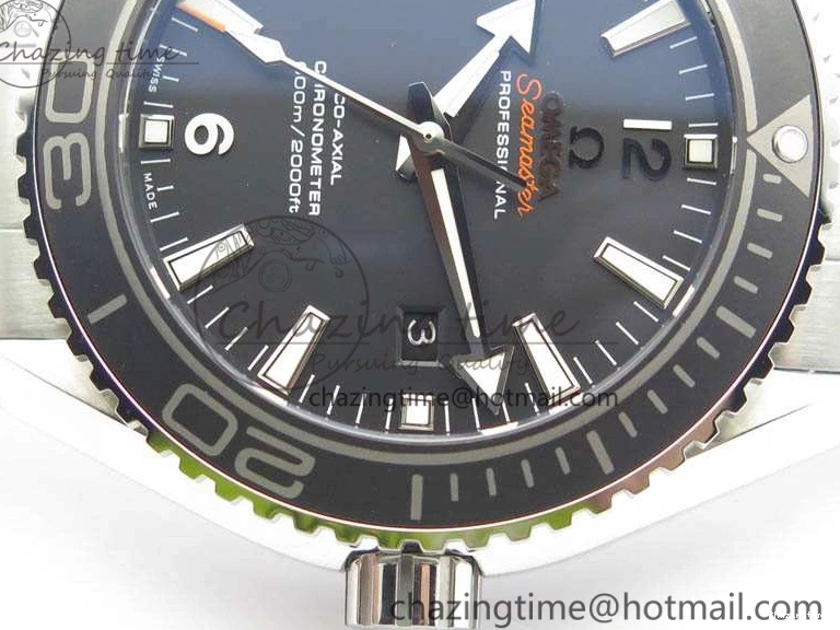 0710 Breathable Planet Ocean Pro Ceramic Bezel 45mm OMF 1:1 Best Edition On SS Bracelet A8500 (Black Balance Wheel) 8140